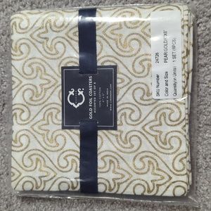 Gold Foil Coasters Set of 6